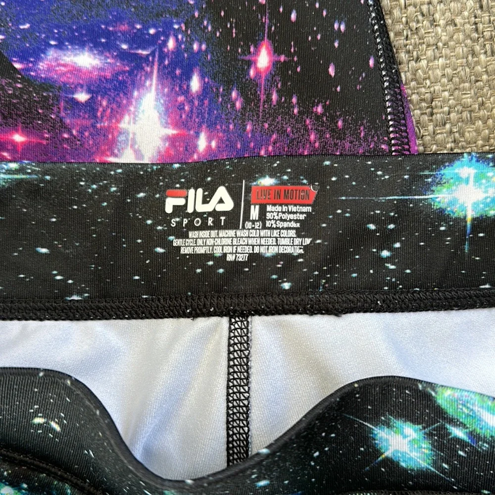 Fila Women’s Sport Live in Motion Celestial Black Capri Leggings Size Medium